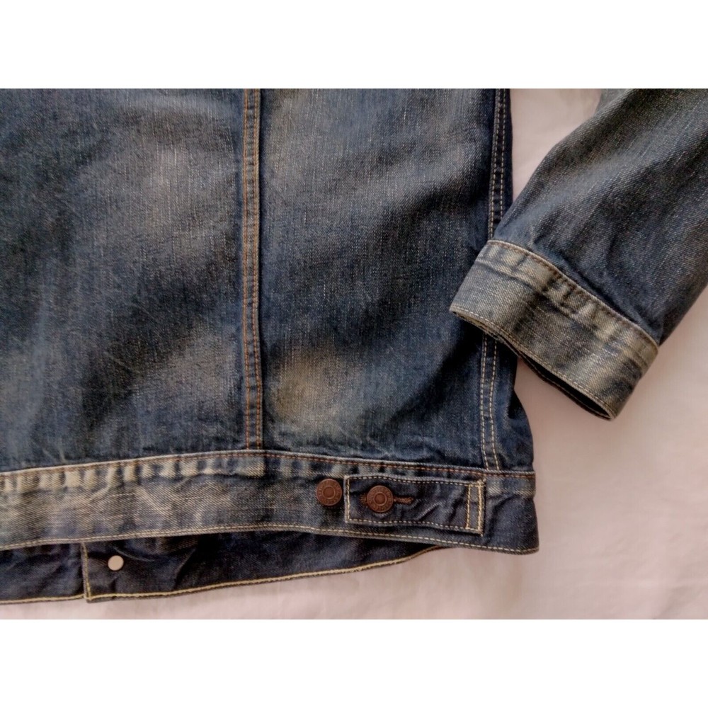 Levi Strauss & Co Denim Jean Jacket Trucker Blue Button Down Mens Size XL - Picture 13 of 14